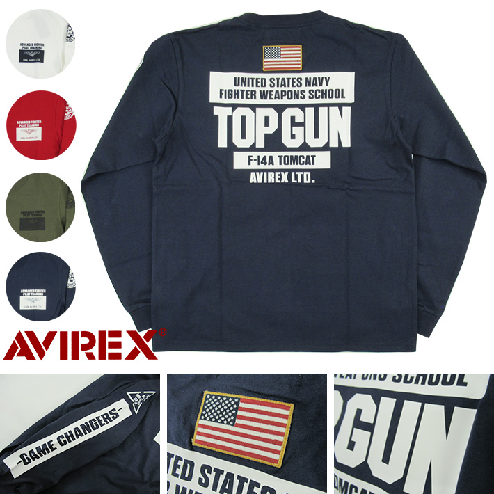 AVIREX アビレックス 長袖Tシャツ トップガン L/S TOP GUN T-SHIRTS 6103520 -JOE-