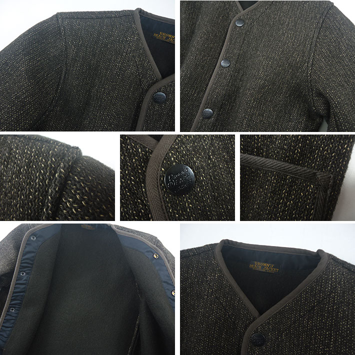 BROWN'S BEACH NO COLLAR JACKET BBJ10-009 【秋冬アウター】 -JOE-