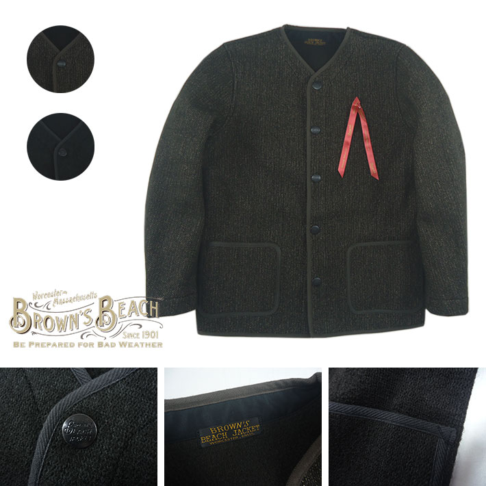 BROWN'S BEACH NO COLLAR JACKET BBJ10-009 【秋冬アウター】 -JOE-