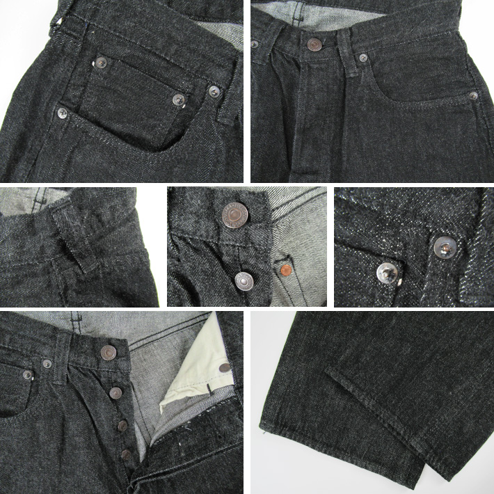 フルカウント　0105 w30 FULLCOUNT フルカウント 0105BKSS ブラックデニム Wide Black Selvedge