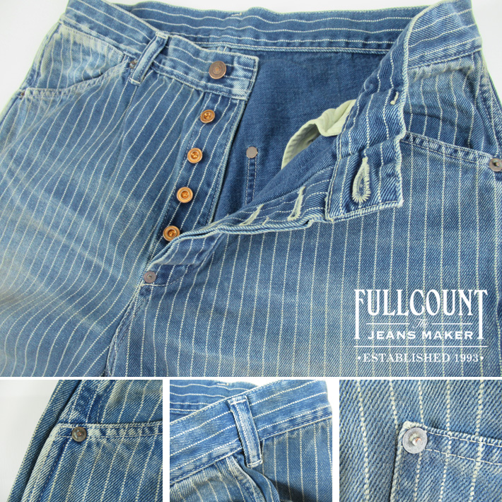 FULLCOUNT フルカウント インディゴ ウォバッシュ ワークパンツ