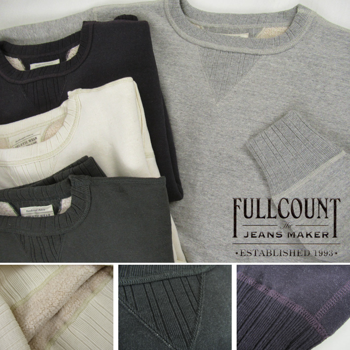 FULLCOUNT フルカウント スウェットシャツ DOUBLE V SET IN