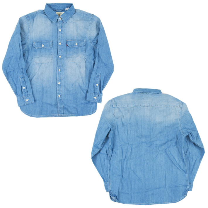 半額ストア Levi's 19573 ライトウォッシュ デニムワークシャツ リーバイス トップス