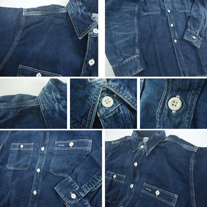 WAREHOUSE ウエアハウス 2ND-HAND デニム ワークシャツ ユーズドウォッシュ DENIM WORK SHIRTS(USED